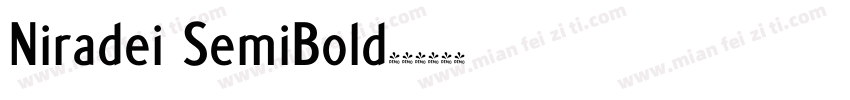 Niradei SemiBold字体转换